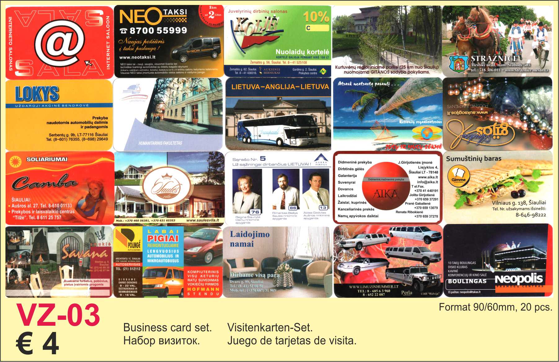 Visiting cards